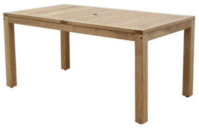 P600062-625 Guam Outdoor Rectangular Teak Table , Brown sku P600062-625