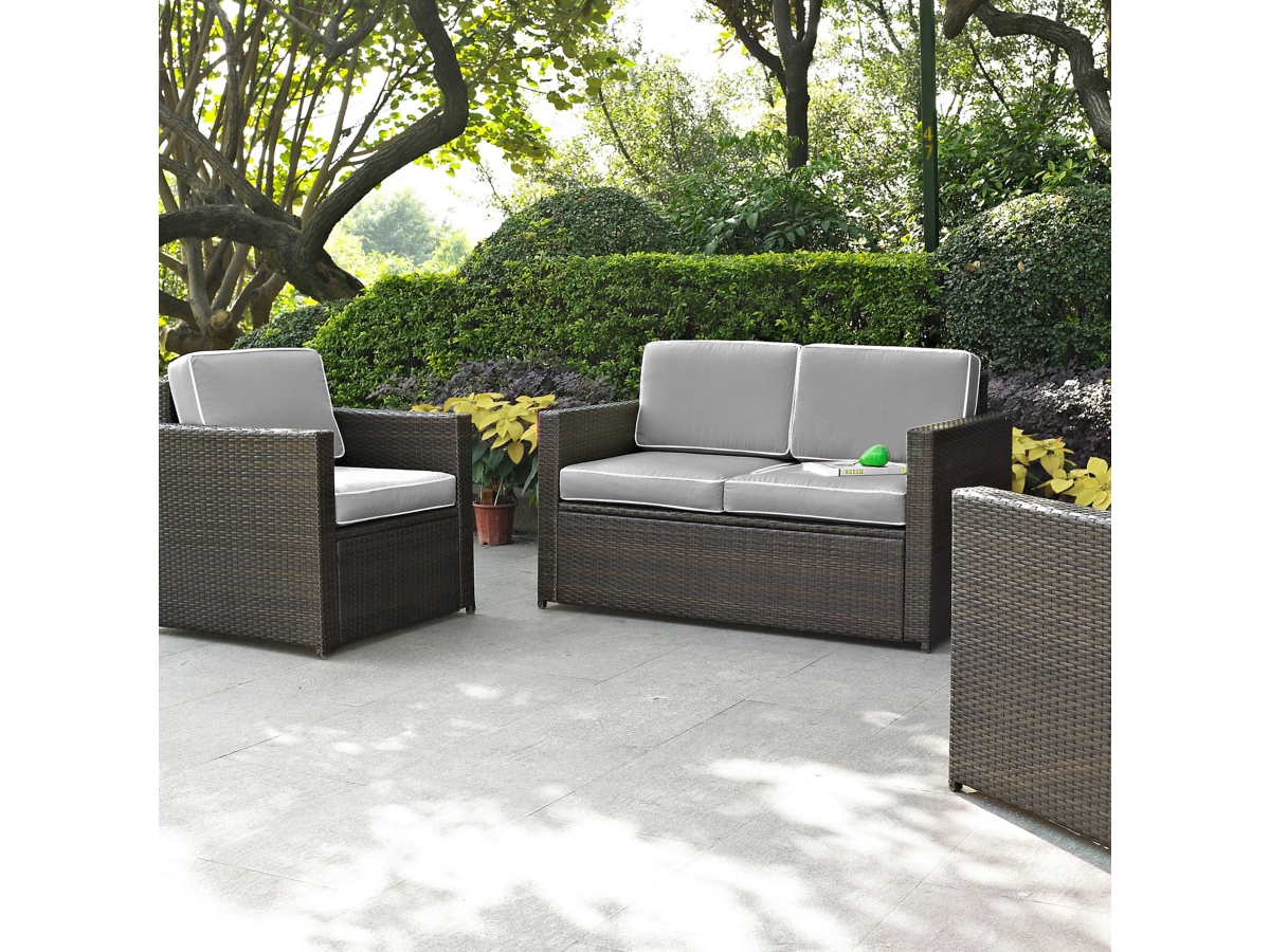 Crosley Furniture Palm Harbor Outdoor Loveseat and Lounge Chairs