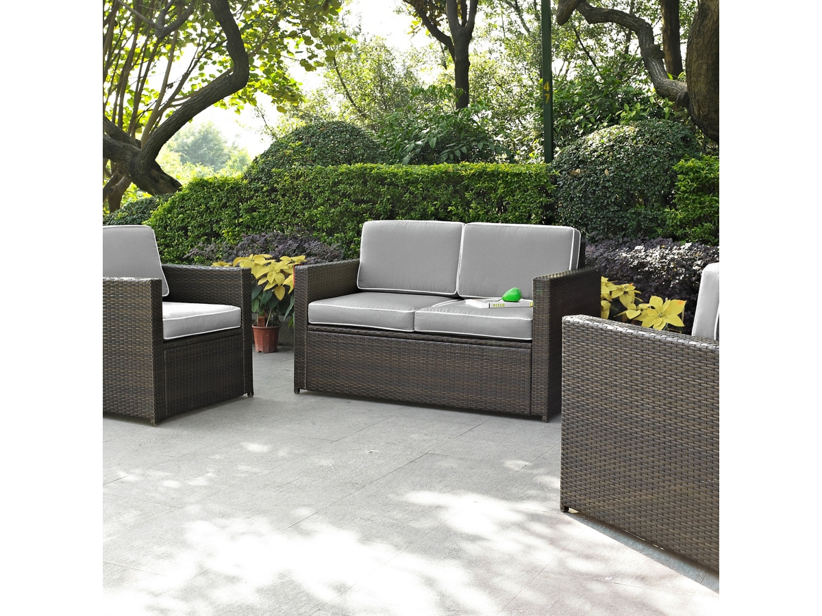 Crosley Furniture Palm Harbor Outdoor Loveseat and Lounge Chairs