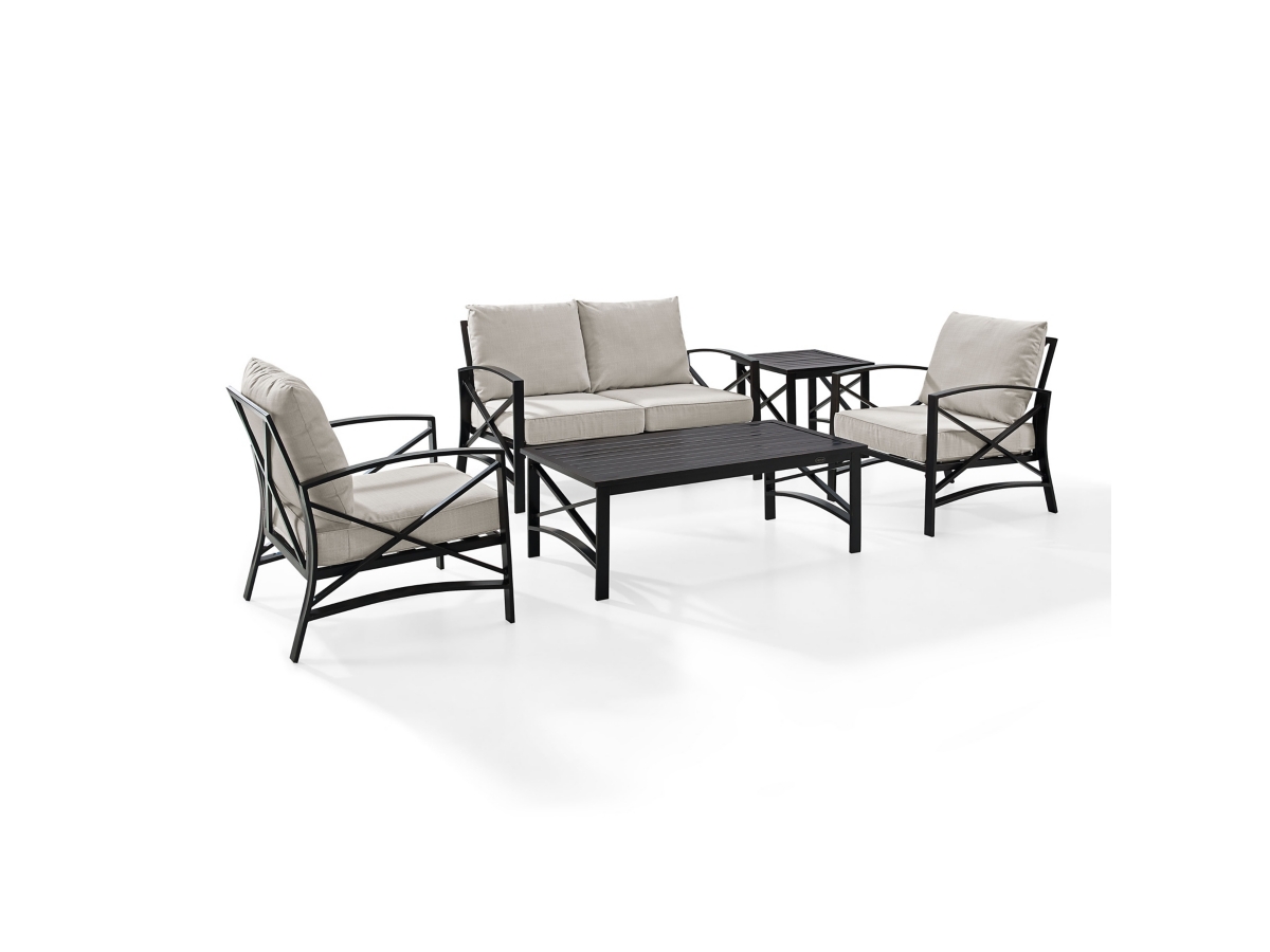 Crosley Furniture Kaplan Outdoor Conversation Set with Fire Pit