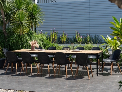 Bora Bora Outdoor Extendable Dining Table and 12 Chairs, , rollover