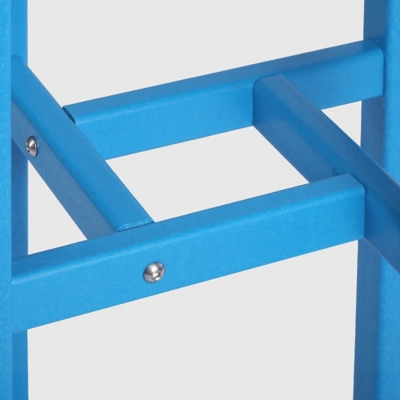 Close-up of table frame with bolts and joints