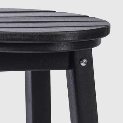 Westin Furniture Otto Outdoor Bar Height Bar Table and 4 Bar Stools, Black, large