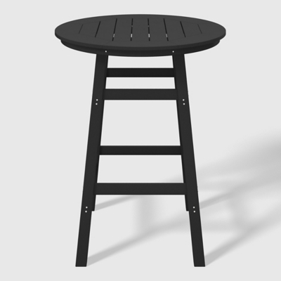 Westin Furniture Otto Outdoor Bar Height Bar Table and 4 Bar Stools, Black, large