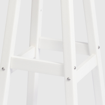 Close-up of stool leg with screw