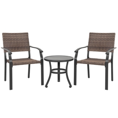 Nuu Garden Outdoor Bistro Table and 2 Chairs, , large