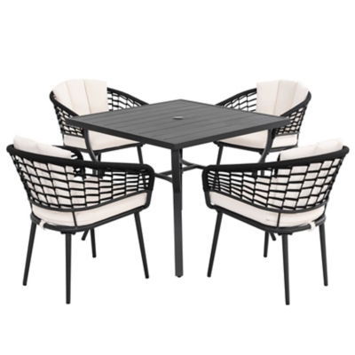 Nuu Garden Outdoor Dining Table with 4 Chairs, , large