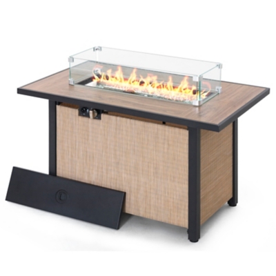 Nuu Garden Outdoor Fire Pit Table with Wind Guard, , large