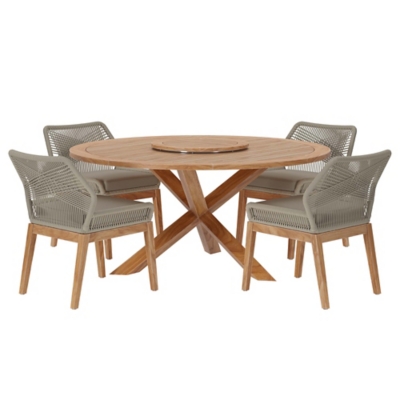 Modway Wellspring Outdoor Dining Table and 4 Chairs, , grid