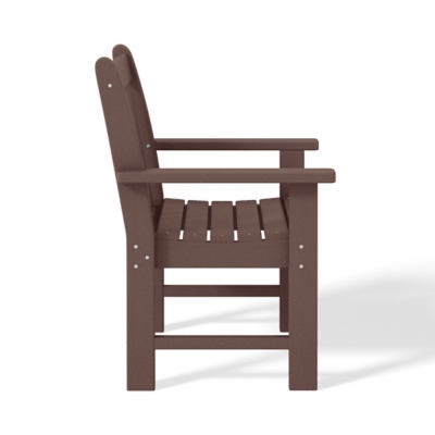 Close-up of chair back and armrest