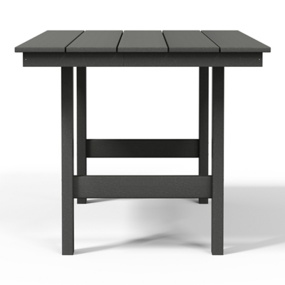 Front view of the table