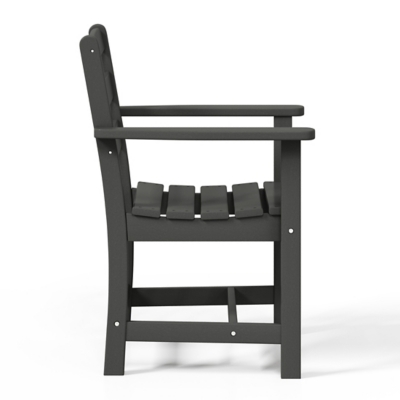 Side view of arm chair