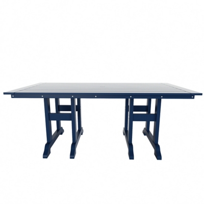 Table with trestle base isolated