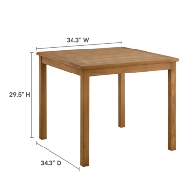 Modway Vienna Outdoor Dining Set With 2 Armchairs, Natural, large