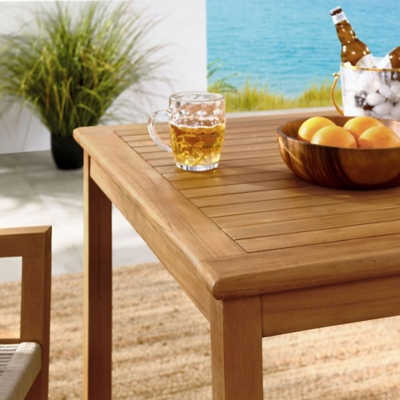 Modway Vienna Outdoor Dining Set With 2 Armchairs, Natural, large