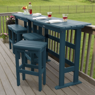 Highwood Lehigh Outdoor Bar Table and 4 Bar Stools | Ashley