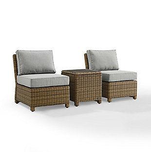 Bradenton 3Pc Outdoor Wicker Chair Set, Gray, large