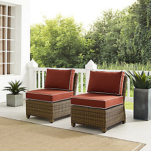 Bradenton 2Pc Outdoor Wicker Chair Set, Sangria, rollover