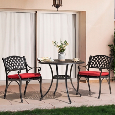 Nuu garden outdoor 3 piece best sale cast aluminum patio bistro set