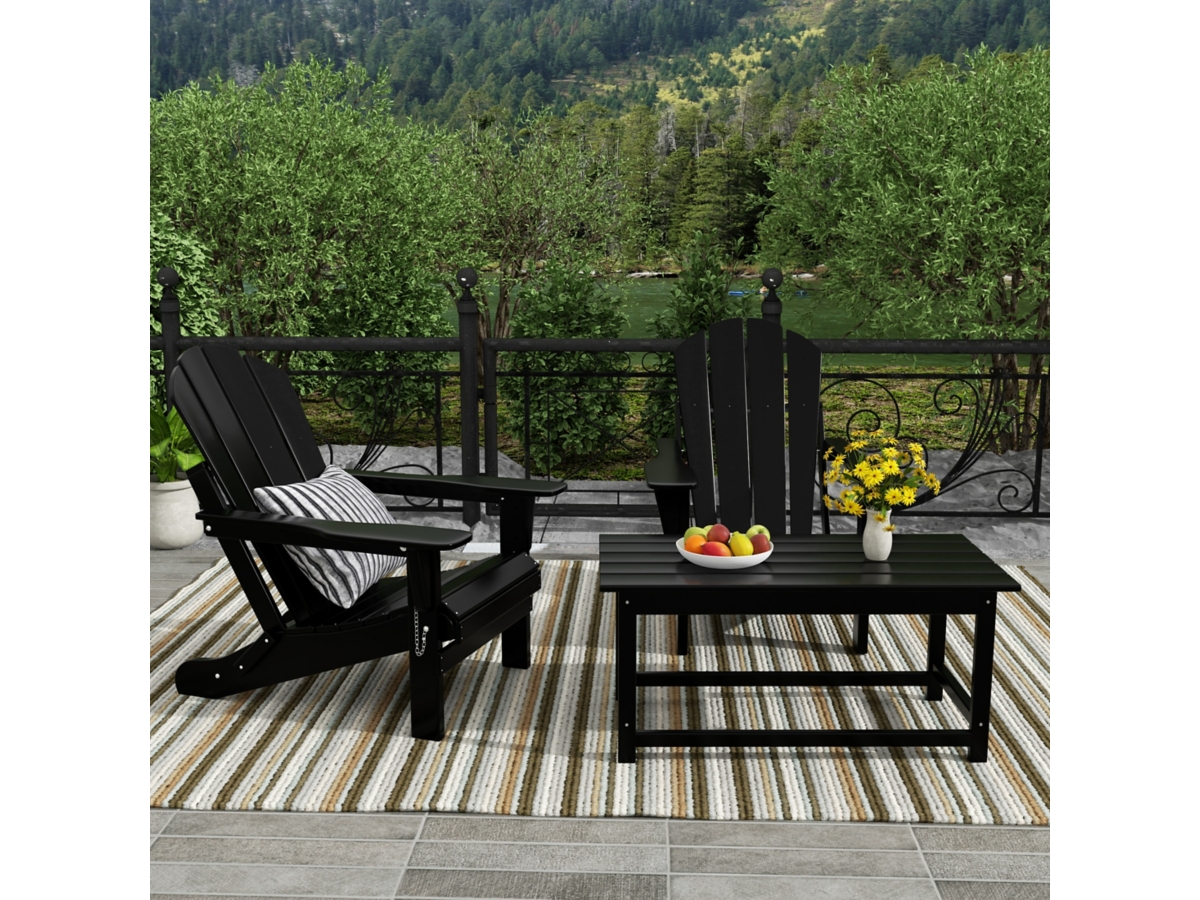 Newport Folding Adirondack Chairs and Table Set | Ashley, image size:1200x900