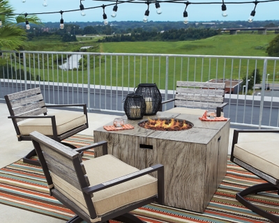 Ashley furniture patio discount set with fire pit