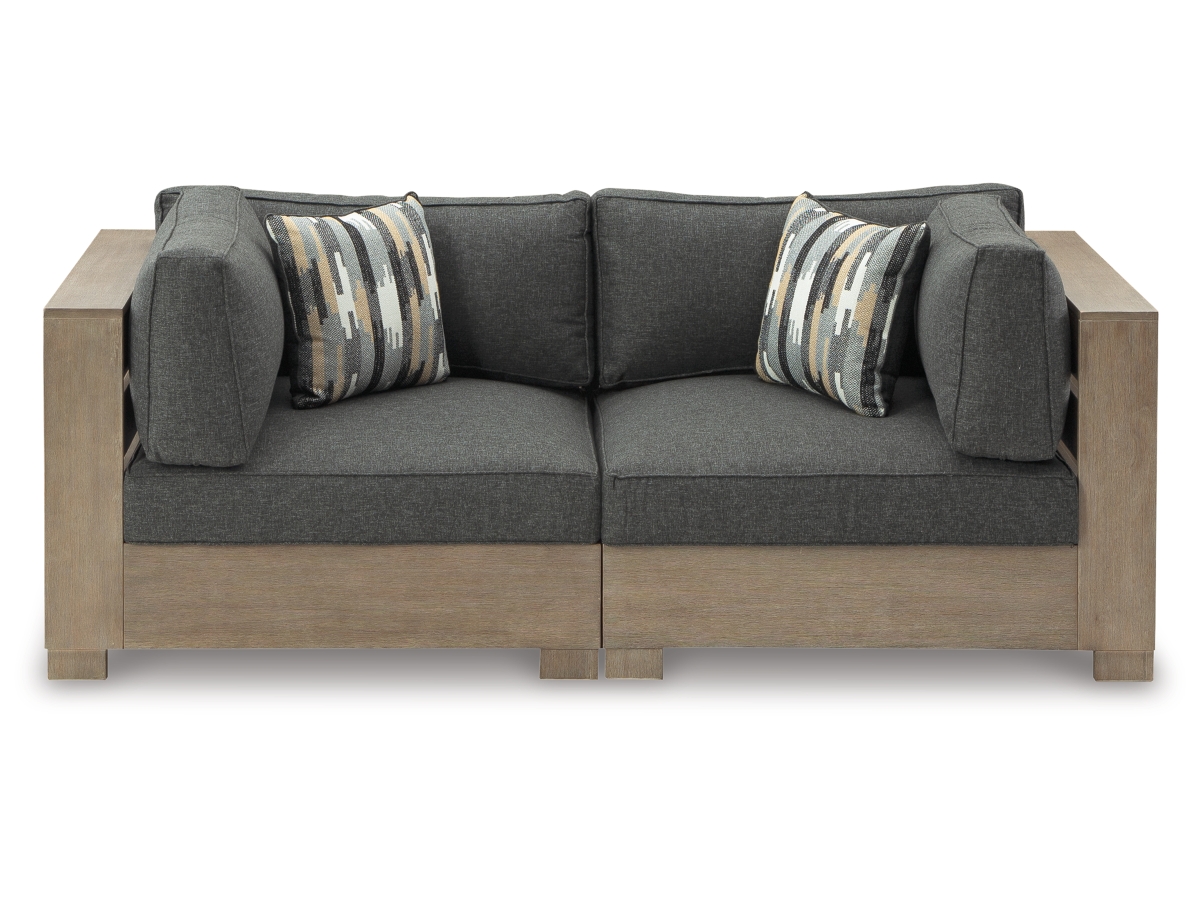 Citrine Park 2 Piece Outdoor Modular Seating - Grey/Brown Citrine Park 2 Piece Outdoor Modular Seating - Grey/Brown