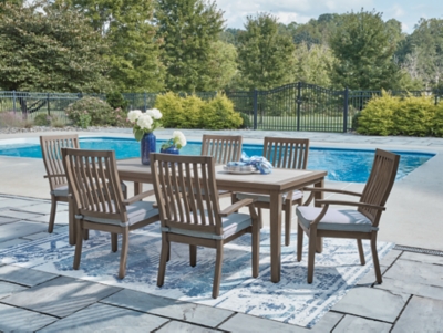 Rainier Ranch Outdoor Dining Table and 6 Chairs, , rollover