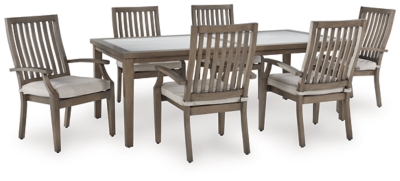 Rainier Ranch Outdoor Dining Table and 6 Chairs, , large