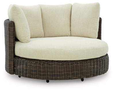 Kimora Outdoor Swivel Lounge Chair with Cushion, , large