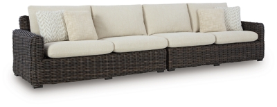 Kimora Outdoor Right and Left-arm Facing Loveseat with Cushion (Set of 2), , large