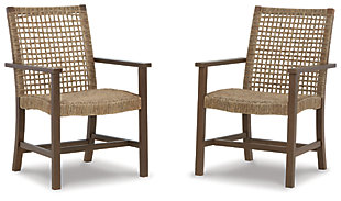 Germalia Outdoor Dining Arm Chair (Set of 2), , large