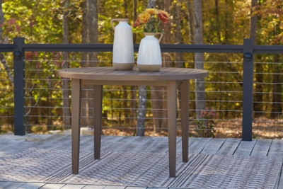 Germalia Outdoor Dining Table, Brown