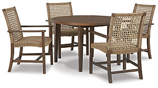 Germalia Outdoor Dining Table and 4 Chairs, , large