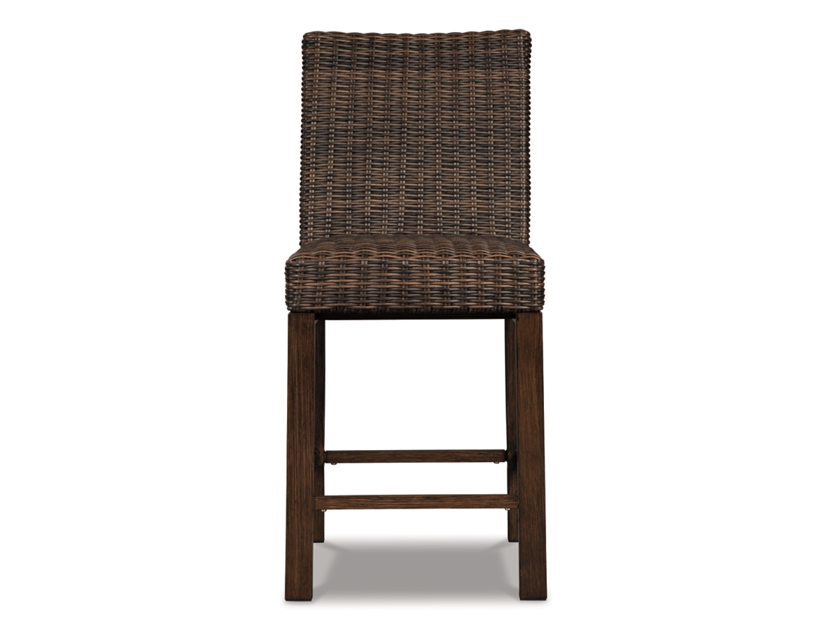 Paradise Trail Outdoor Barstool (set of 2) - Medium Brown