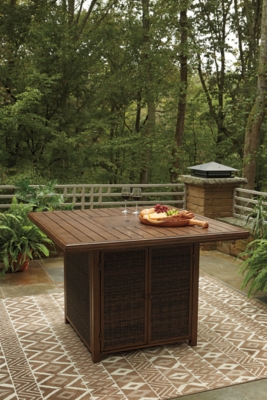 Picture of Paradise Trail Bar Table with Fire Pit