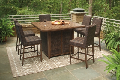 Paradise Trail Outdoor Dining Table and 6 Chairs, , rollover