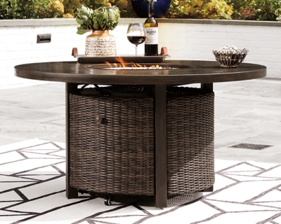 P750-776 Paradise Trail Outdoor Fire Pit Table , Medium Br sku P750-776