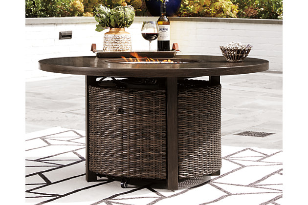 Paradise Trail Outdoor Fire Pit Table, Outdoor High Top Fire Pit Table