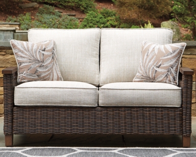 P750-835 Paradise Trail Outdoor Loveseat, Medium Brown sku P750-835