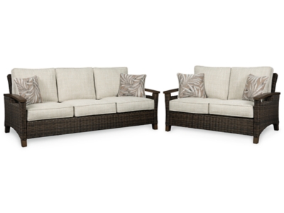 APG-P750-2P Paradise Trail Outdoor Sofa and Loveseat, Medium B sku APG-P750-2P