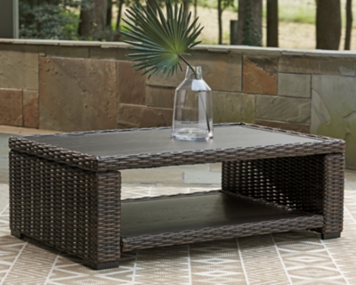 Grasson Lane Outdoor Coffee Table, Brown