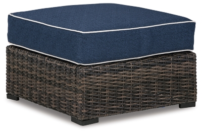 Grasson Lane Outdoor Ottoman With Cushion Ashley Furniture Homestore