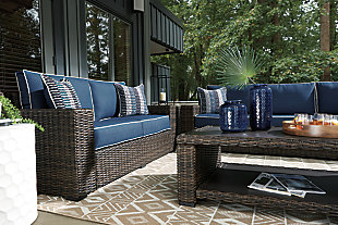 Grasson Lane Outdoor Sofa and Loveseat with Coffee Table, , rollover