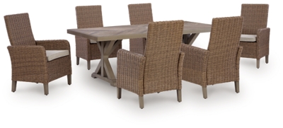 Revare Beach Outdoor Dining Table and 6 Chairs, , grid