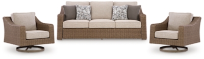 Revare Beach Outdoor Sofa with 2 Lounge Chairs