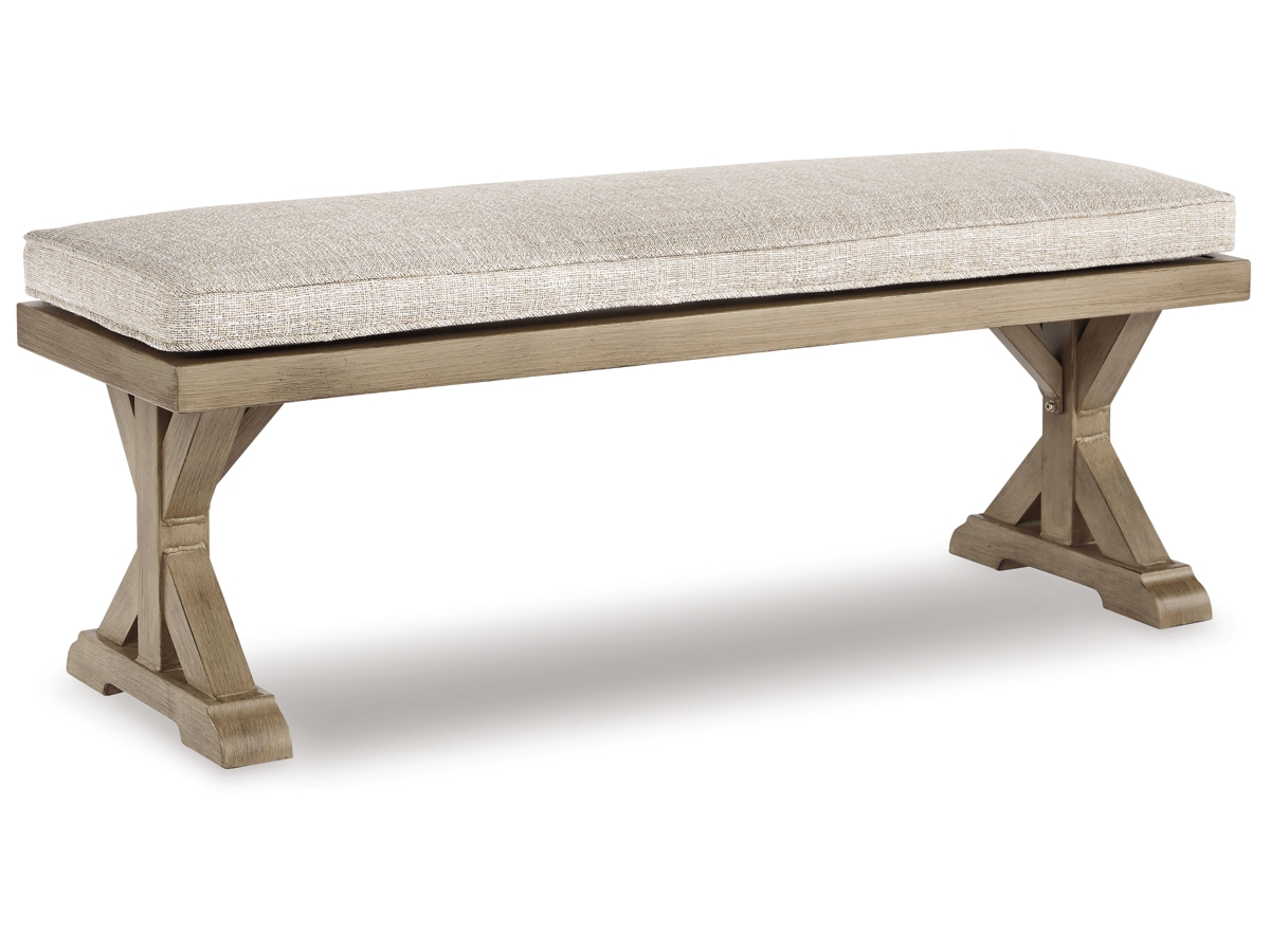 Beachcroft Outdoor Bench with Cushion - Beige