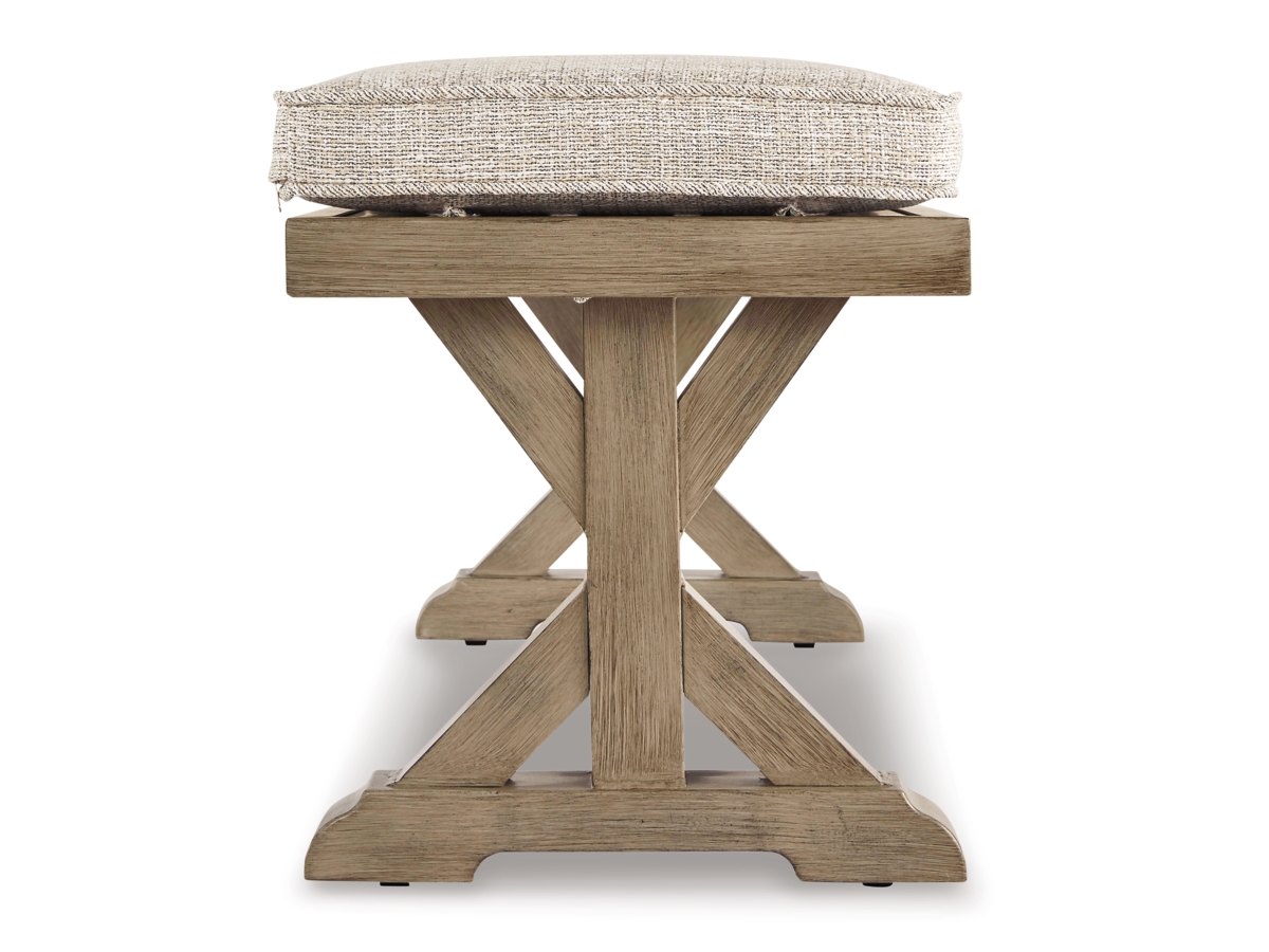Beachcroft Outdoor Bench with Cushion - Beige Beachcroft Outdoor Bench with Cushion - Beige