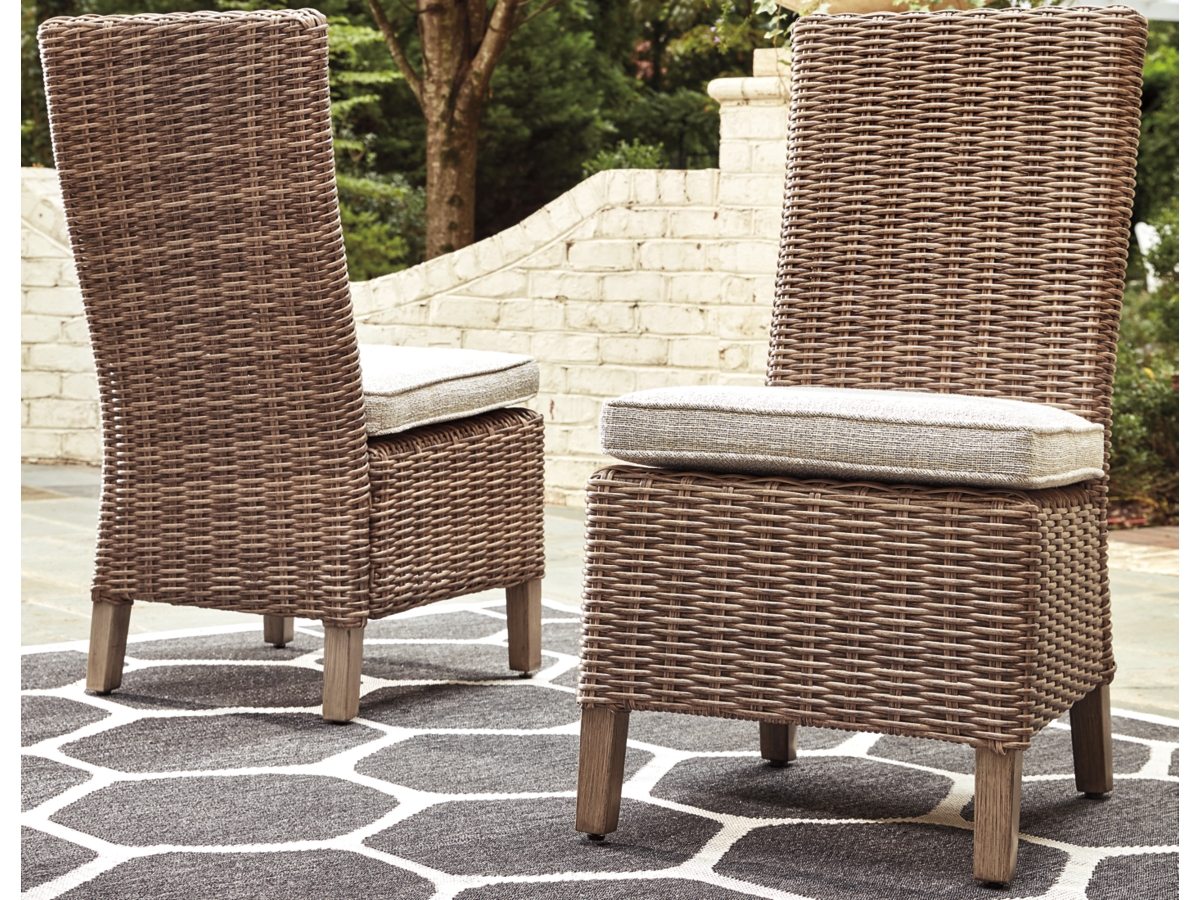 Beachcroft Outdoor Chair with Cushion (set of 2) - Beige Beachcroft Outdoor Chair with Cushion (set of 2) - Beige