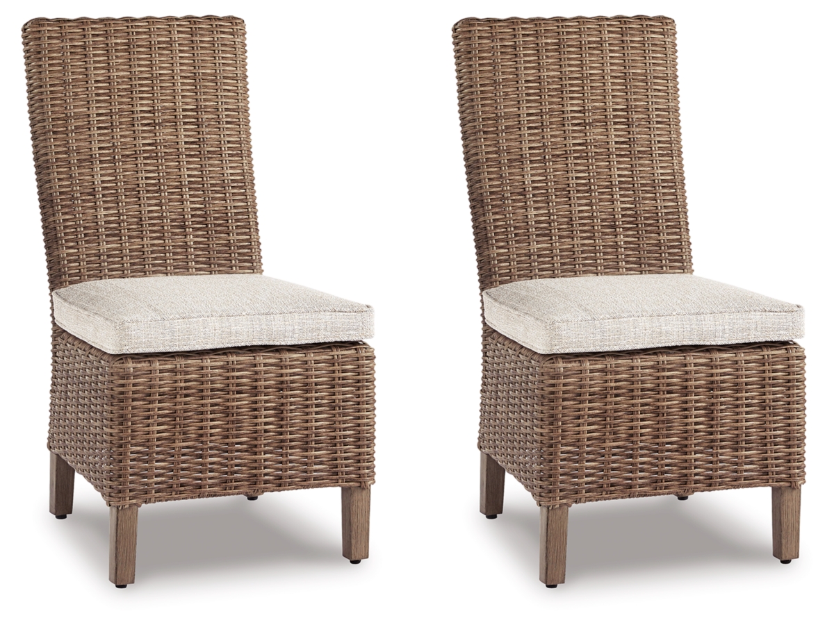 Beachcroft Outdoor Chair with Cushion (set of 2) - Beige Beachcroft Outdoor Chair with Cushion (set of 2) - Beige
