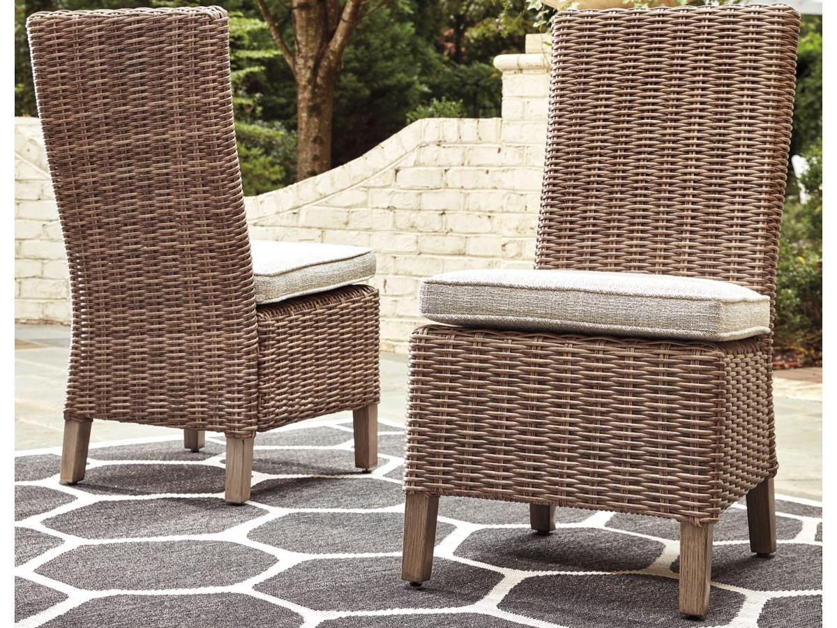 Beachcroft Outdoor Side Chair with Nuvella Cushion Set of 2